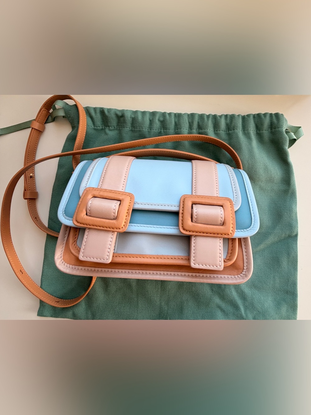 Mlouye Bag Mini Eddie in Rare Color Malibu SOLD OUT! New with Dustbag - Picture 2 of 7